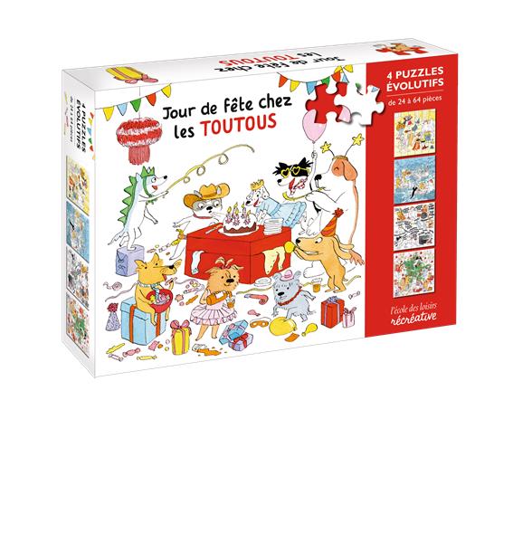 JOUR DE FETE CHEZ LES TOUTOUS - (4 PUZZLES EVOLUTIFS)