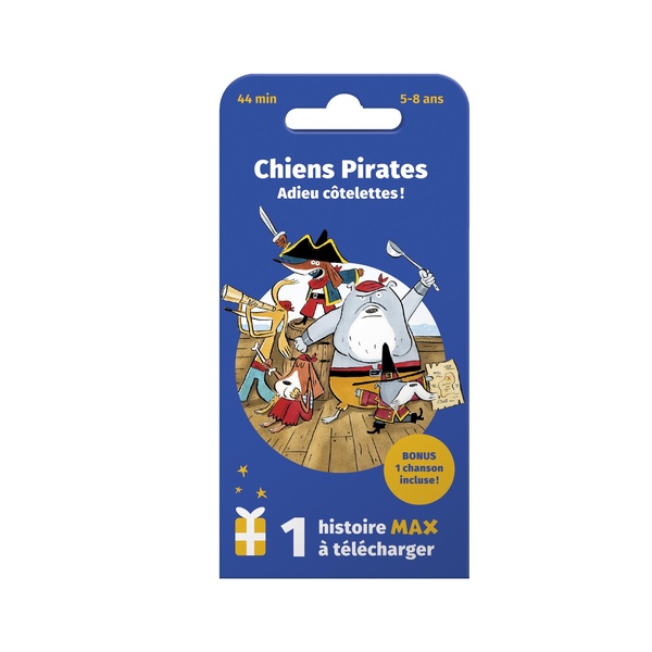 MAX - CARTE CHIENS PIRATES - ADIEU COTELETTES ! - LA BOITE A HISTOIRES