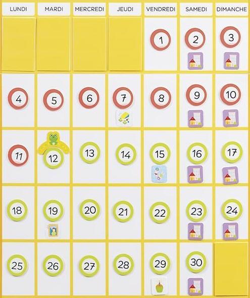 LE CALENDRIER A CONSTRUIRE