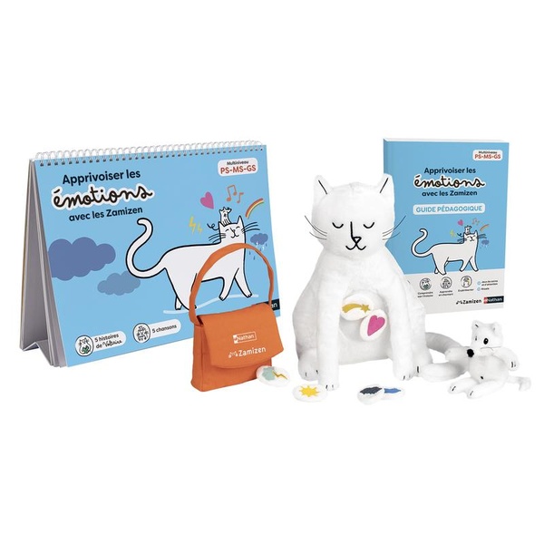 ZAMIZEN - APPRIVOISER LES EMOTIONS AVEC LES ZAMIZEN - PS-MS-GS - PELUCHE + CHEVALET + GUIDE - PCF