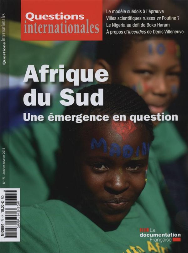 AFRIQUE DU SUD  : UNE EMERGENCE EN QUESTION