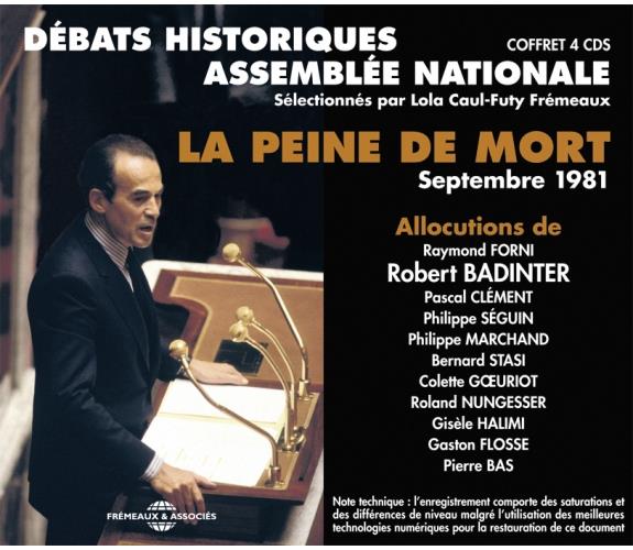LA PEINE DE MORT CD AUDIO DISCOURS DE L'ASSEMBLEE NATIONALE AVEC ROBERT BADINTER