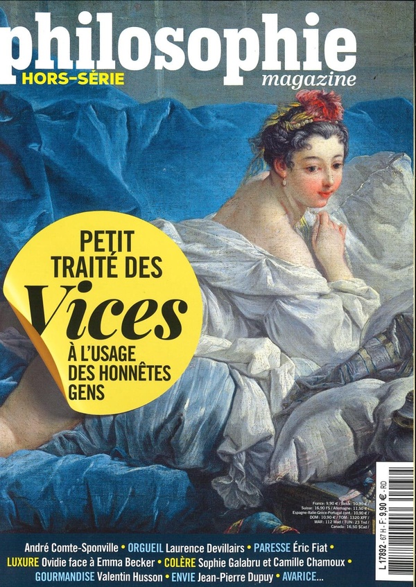 PHILOSOPHIE MAGAZINE HS N 67 : PETIT TRAITE DES VICES - HIVER 2025/2026 - A L'USAGE DES HONNETES GEN