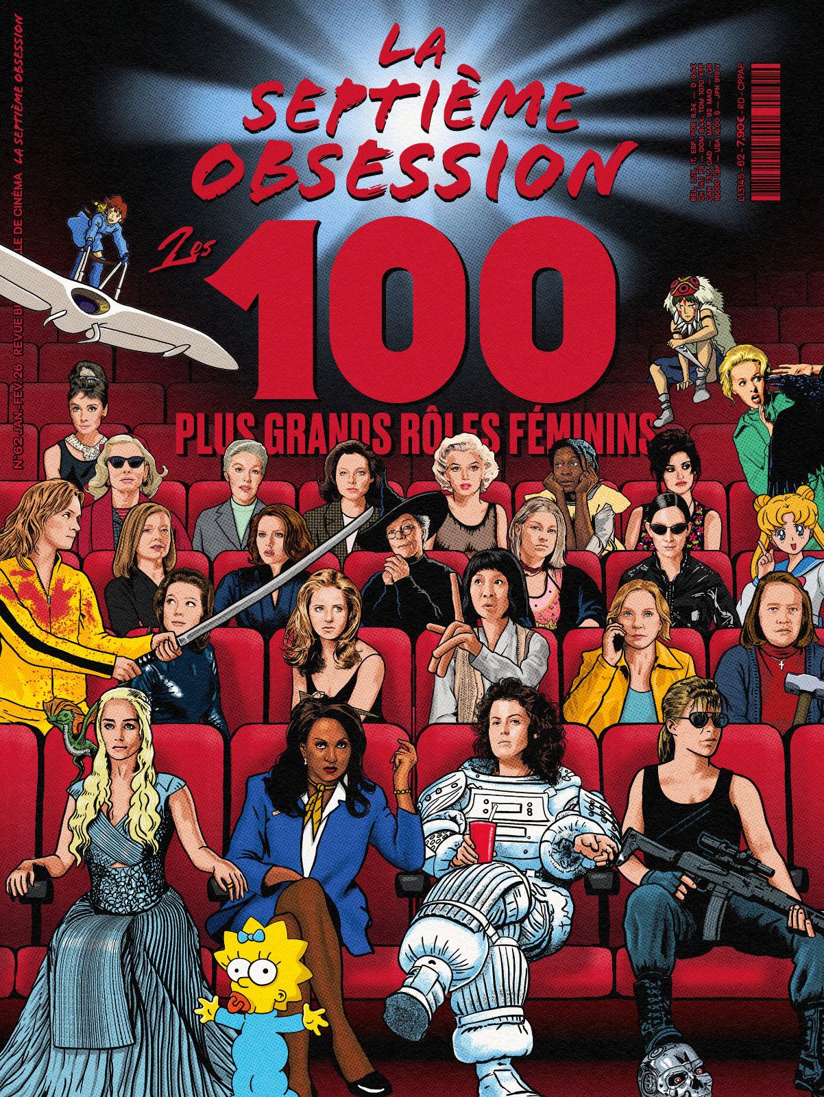 LA SEPTIEME OBSESSION N 62 : LES 100 PLUS GRANDS ROLES FEMININS - JANVIER 2026