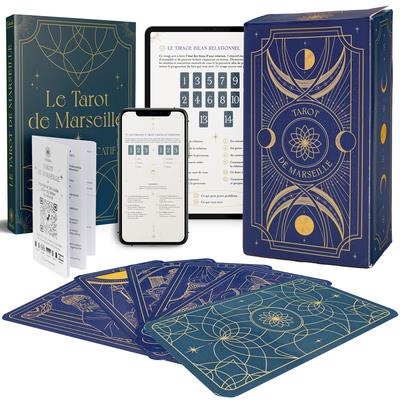TAROT DE MARSEILLE - TAROT DIVINATOIRE AVEC LIVRET & E-BOOK EXPLICATIF - TAROT DIVINATOIRE CONCU ET