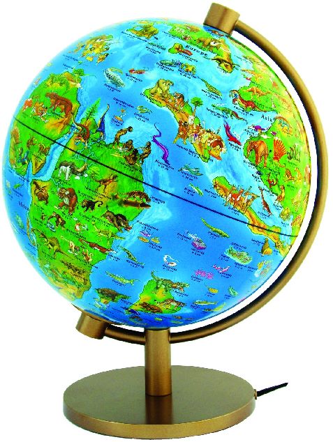 28 CM MONDE PREHISTOIRE + LIVRET DINOZ GLOBE