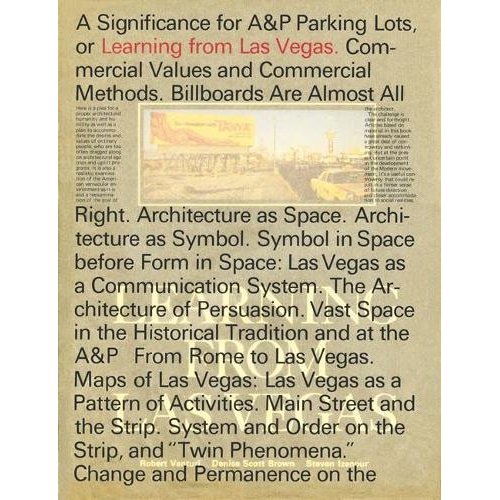 ROBERT VENTURI DENISE SCOTT-BROWN LEARNING FROM LAS VEGAS (FACSIMILE EDITION) /ANGLAIS