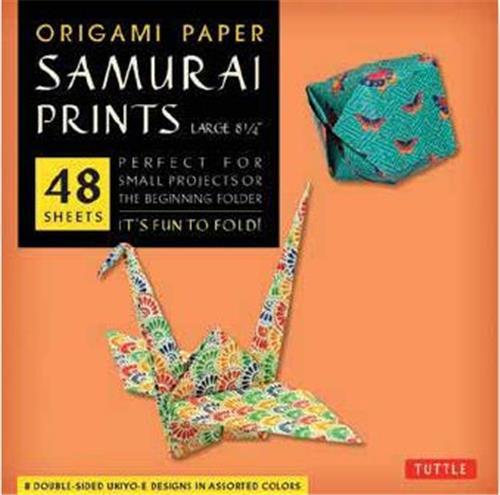 ORIGAMI PAPER SAMURAI PRINTS LARGE /ANGLAIS