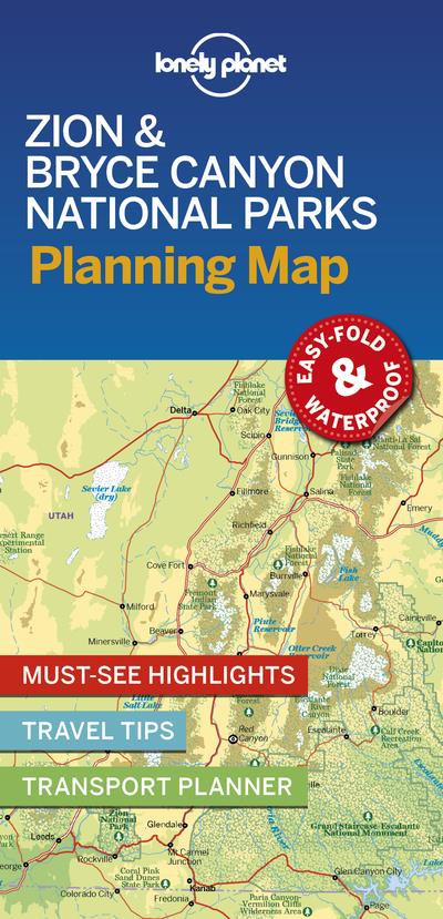 ZION & BRYCE CANYON NATIONAL PARKS PLANNING MAP 1ED -ANGLAIS-