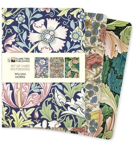 MIDI NOTEBOOK COLLECTIONS - WILLIAM MORRIS SET OF 3 MIDI NOTEBOOKS