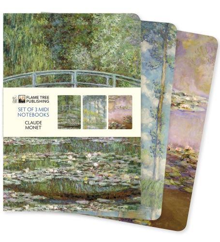 MIDI NOTEBOOK COLLECTIONS - CLAUDE MONET SET OF 3 MIDI NOTEBOOKS