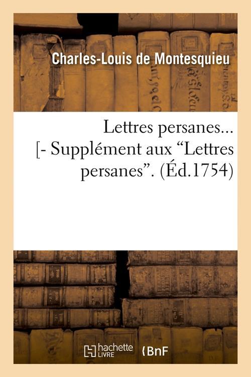 LETTRES PERSANES. TOME 1 (ED.1754)