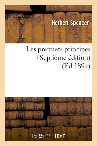 LES PREMIERS PRINCIPES (SEPTIEME EDITION)