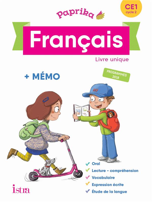 PAPRIKA FRANCAIS CE1 - EDITION FRANCE - LIVRE ELEVE - ED. 2019