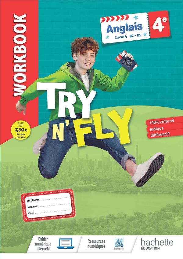 ANGLAIS COLLEGE - TRY N' FLY CYCLE 4 4E - WORKBOOK - ED. 2022