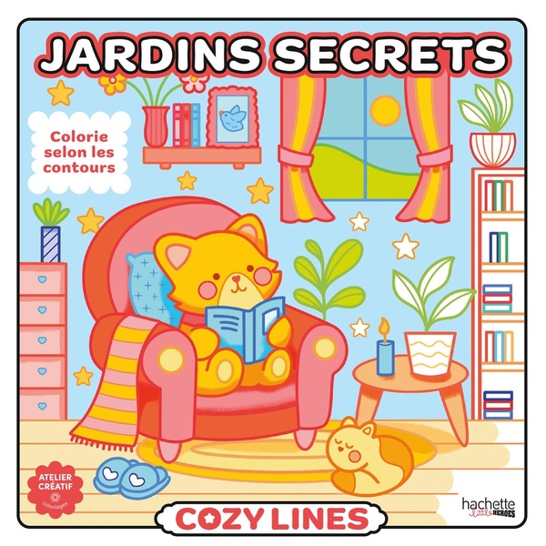 COZY LINES - JARDINS SECRETS - COLORIE LES ZONES SELON LA COULEUR DU CONTOUR !