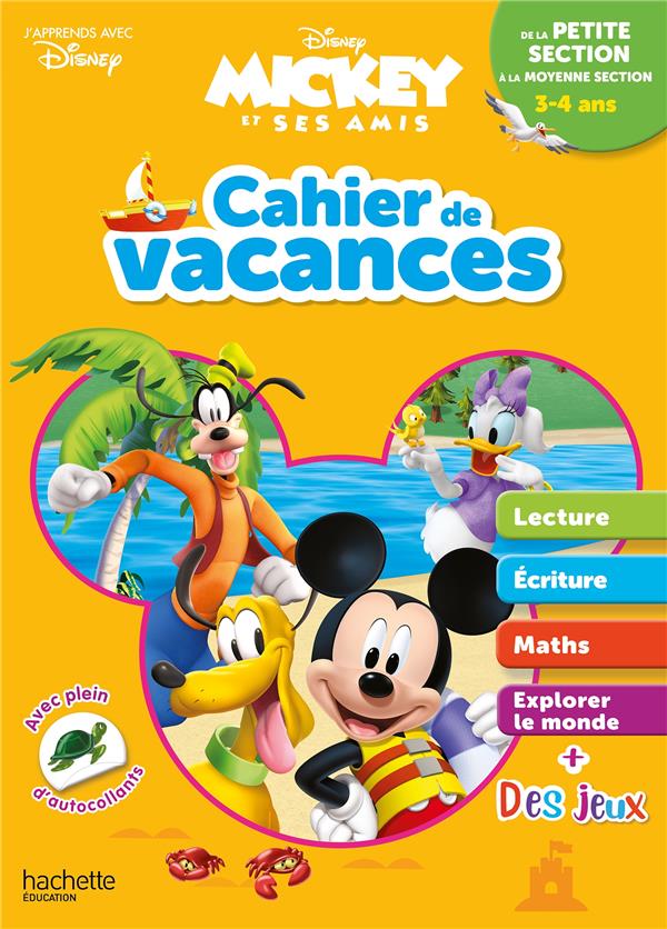 DISNEY - MICKEY - DE LA PETITE A LA MOYENNE SECTION - CAHIER DE VACANCES 2026