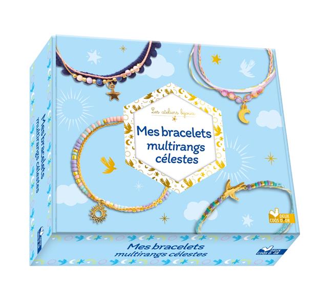 MES BRACELETS MULTIRANGS CELESTES - COFFRET AVEC ACCESSOIRES
