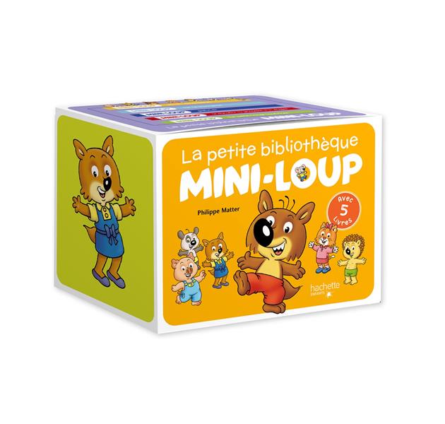 LA PETITE BIBLIOTHEQUE MINI-LOUP - AVEC 5 LIVRES