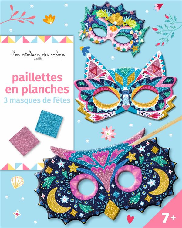 PAILLETTES EN PLANCHES MASQUES - POCHETTE AVEC ACCESSOIRES