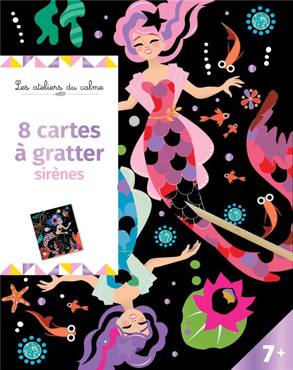 CARTES A GRATTER - SIRENES - POCHETTE AVEC ACCESSOIRES