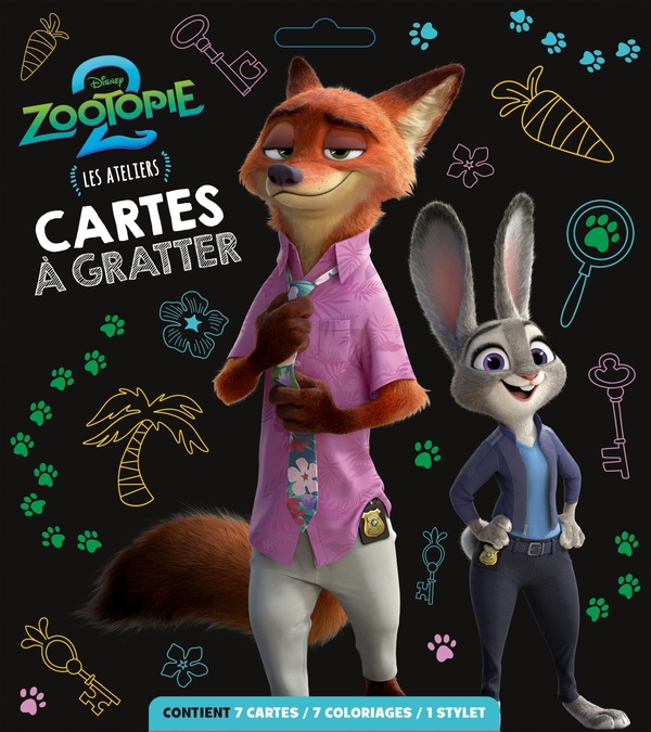 ZOOTOPIE 2 - LES ATELIERS DISNEY - POCHETTE PLATE - CARTES A GRATTER
