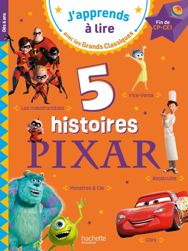 DISNEY - 5 HISTOIRES PIXAR - FIN CP-CE1