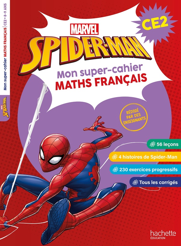 SPIDER-MAN - MON SUPER-CAHIER DE MATHS ET FRANCAIS CE2
