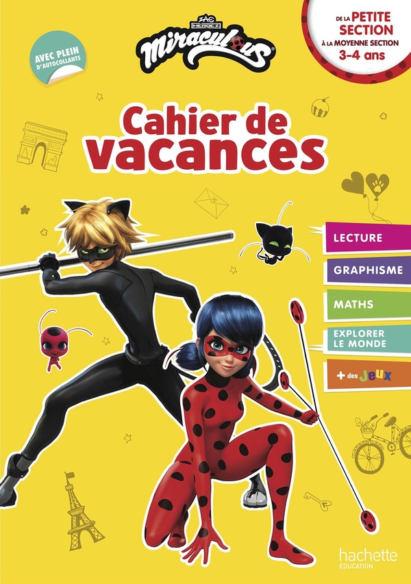 MIRACULOUS - DE LA PETITE SECTION A LA MOYENNE SECTION - CAHIER DE VACANCES 2026