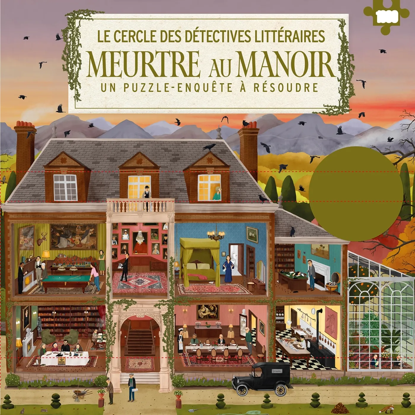 LE CERCLE DES DETECTIVES LITTERAIRES - MEURTRE AU MANOIR - 1000 PIECES - UN PUZZLE-ENQUETE A RESOUDR