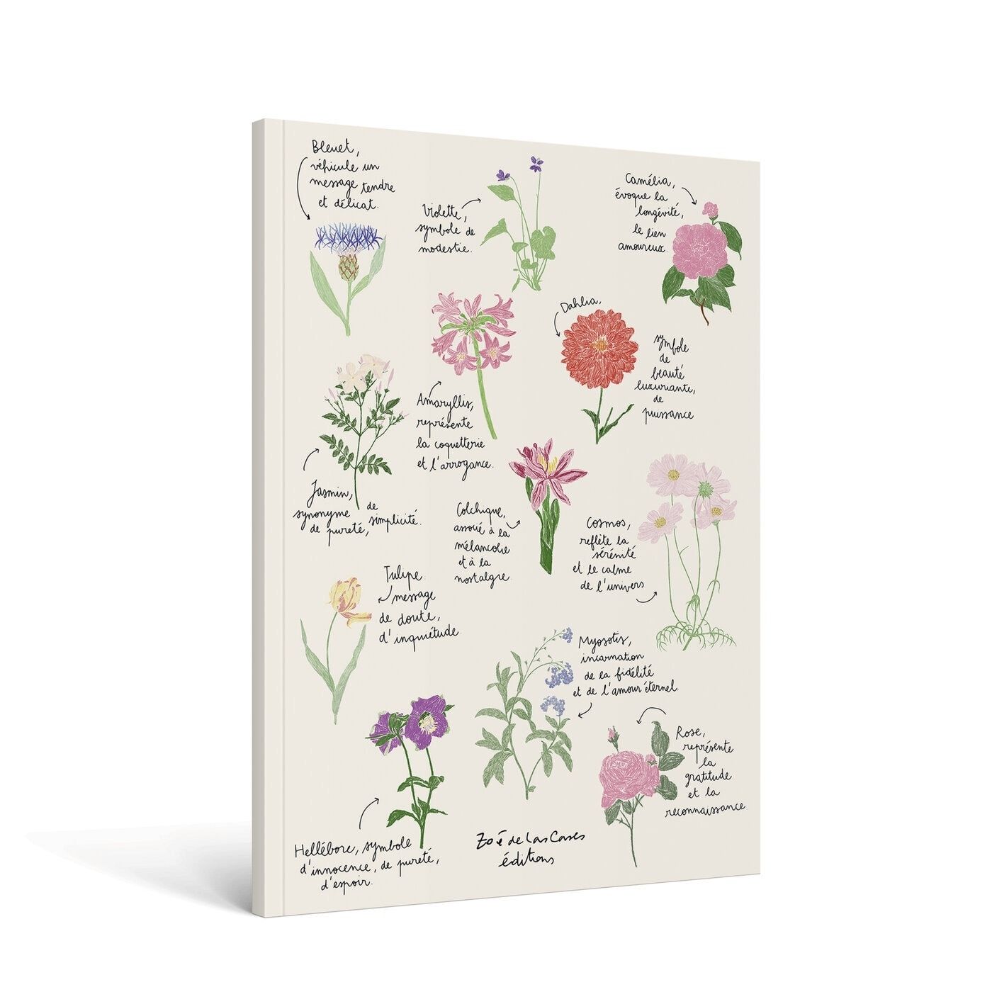 CARNET FLEURS A4 - ZOE DE LAS CASES