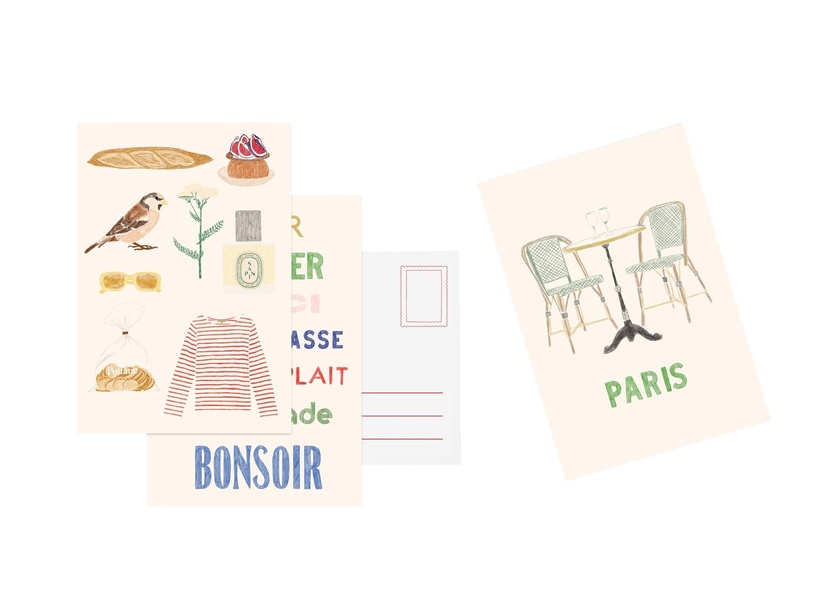 SET CARTES POSTALES PARIS, DE ZOE DE LAS CASES