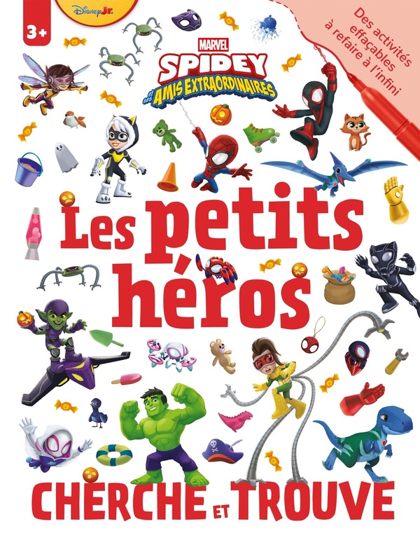 SPIDEY ET SES AMIS EXTRAORDINAIRES - CHERCHE ET TROUVE - CAHIER DE JEUX EFFACABLE - MARVEL - LES PET