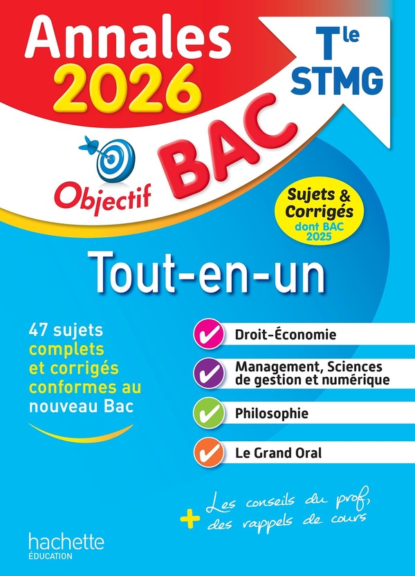 ANNALES OBJECTIF BAC 2026 - BAC STMG TOUT-EN-UN - SUJETS ET CORRIGES