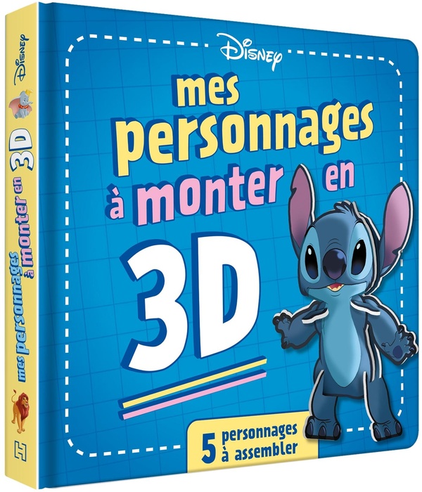 DISNEY - GRAND LIVRE PUZZLE - MES PERSONNAGES 3D A MONTER