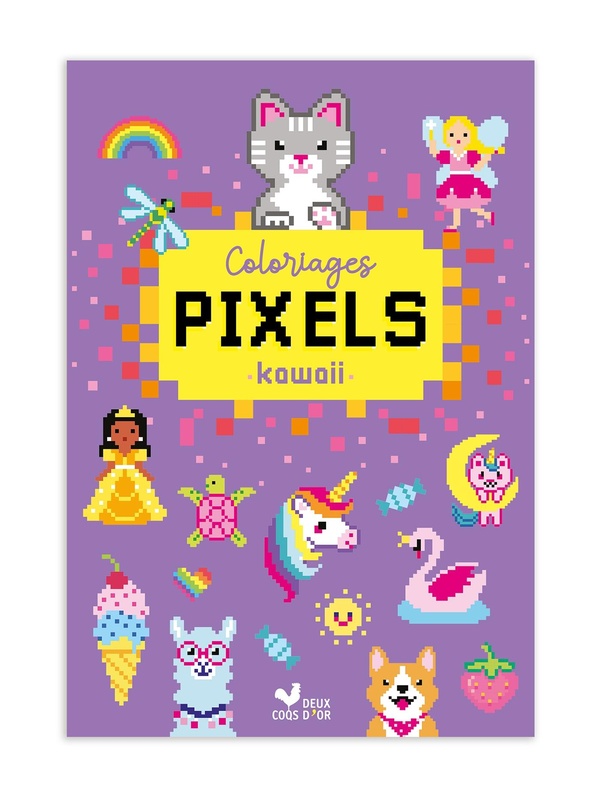 COLORIAGES PIXELS KAWAII