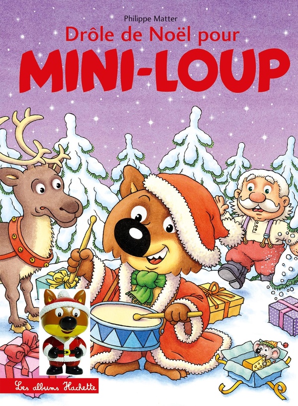 MINI-LOUP DROLE DE NOEL AVEC FIGURINE