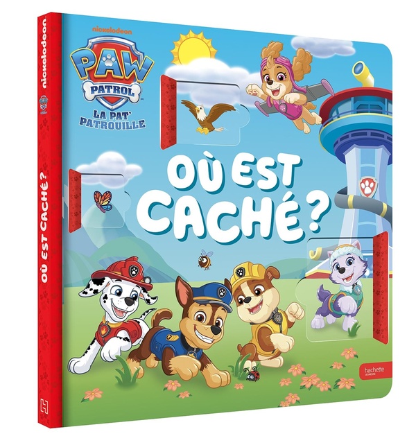 LA PAT' PATROUILLE - OU EST CACHE ? - UN LIVRE AVEC DES VOLETS A SOULEVER