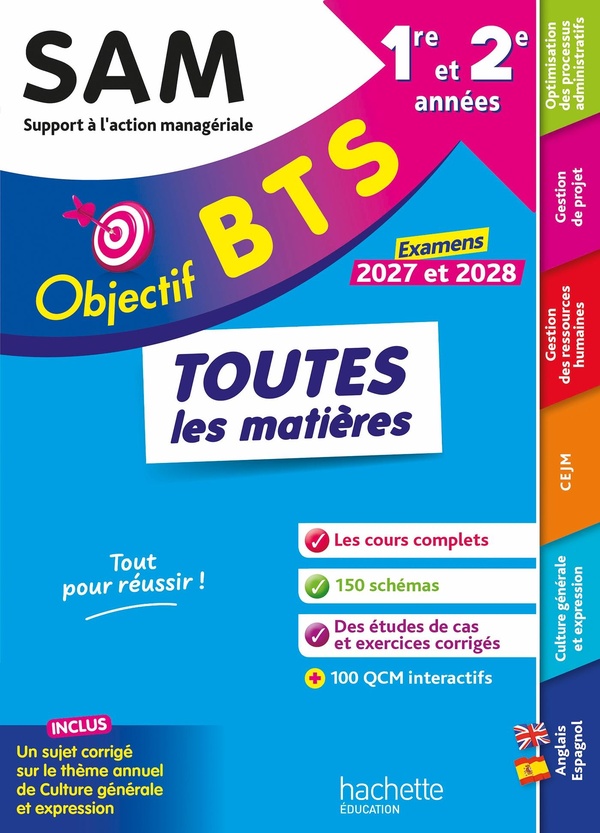 OBJECTIF BTS SAM (1RE ET 2E ANNEES) - TOUTES LES MATIERES, EXAMENS 2027-2028