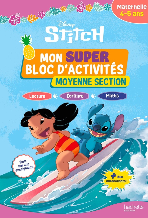 DISNEY - STITCH - MON SUPER BLOC D'ACTIVITES DE MOYENNE SECTION (4 - 5 ANS)