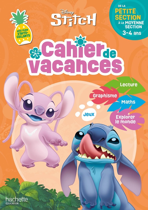 DISNEY - STITCH - CAHIER DE VACANCES 2026 - DE LA PETITE SECTION A LA MOYENNE SECTION