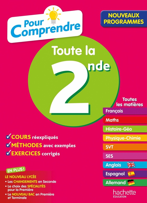 POUR COMPRENDRE TOUTES LES MATIERES 2NDE