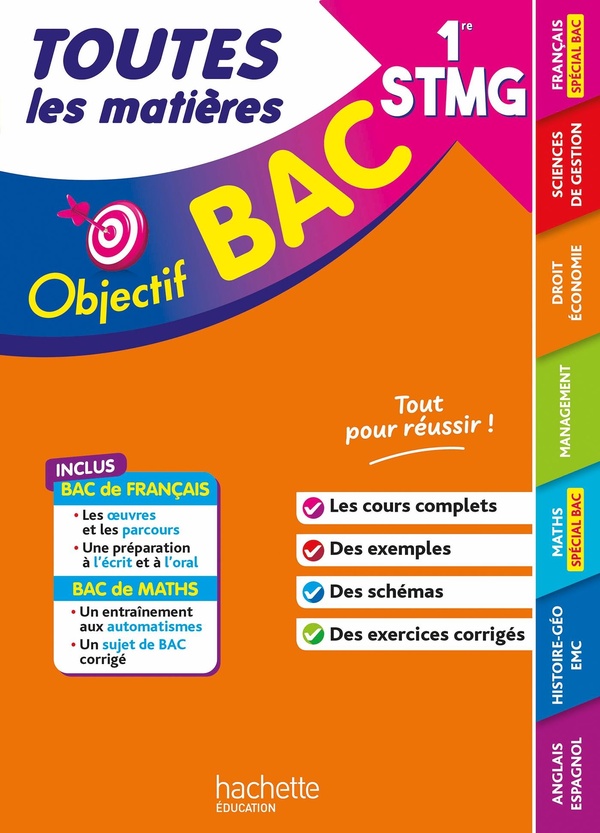OBJECTIF BAC 2027 - 1RE STMG TOUTES LES MATIERES