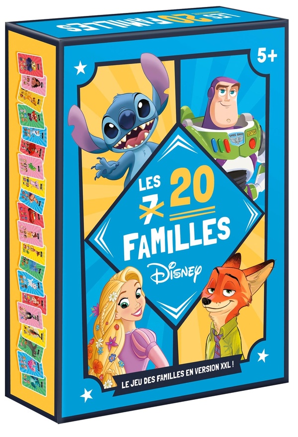 DISNEY - COFFRET - JEU DE CARTES DES 20 FAMILLES DISNEY