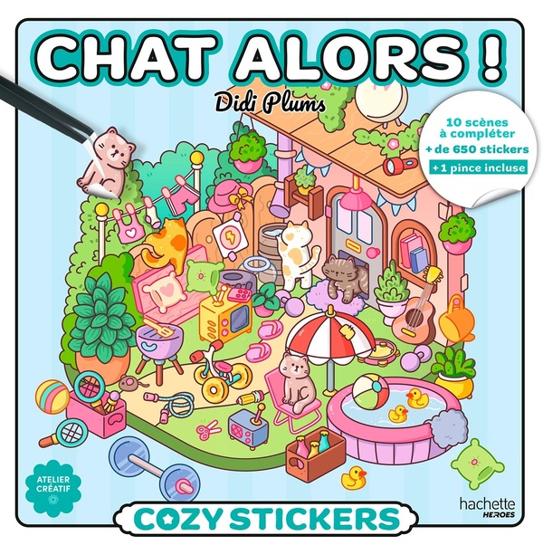 COZY STICKERS DIDI PLUMS (AVEC PINCE) - CHAT ALORS !