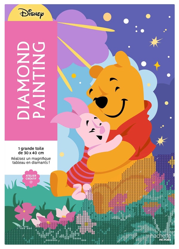 KIT DIAMOND PAINTING DISNEY OFFICIEL - WINNIE L'OURSON - REALISE UN MAGNIFIQUE TABLEAU EN DIAMANTS !