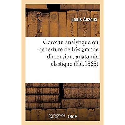 CERVEAU ANALYTIQUE OU DE TEXTURE DE TRES GRANDE DIMENSION, ANATOMIE CLASTIQUE