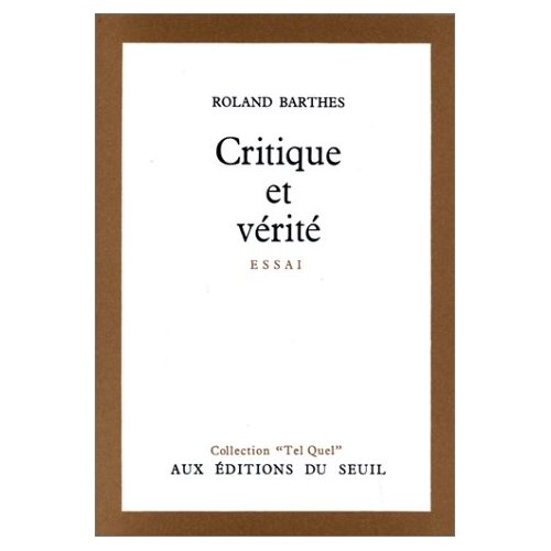 CRITIQUE ET VERITE