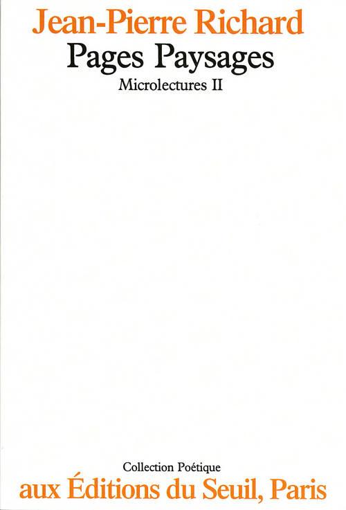 MICROLECTURES, TOME 2. PAGES PAYSAGES