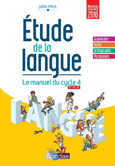 ETUDE DE LA LANGUE CYCLE 4 2016 MANUEL ELEVE